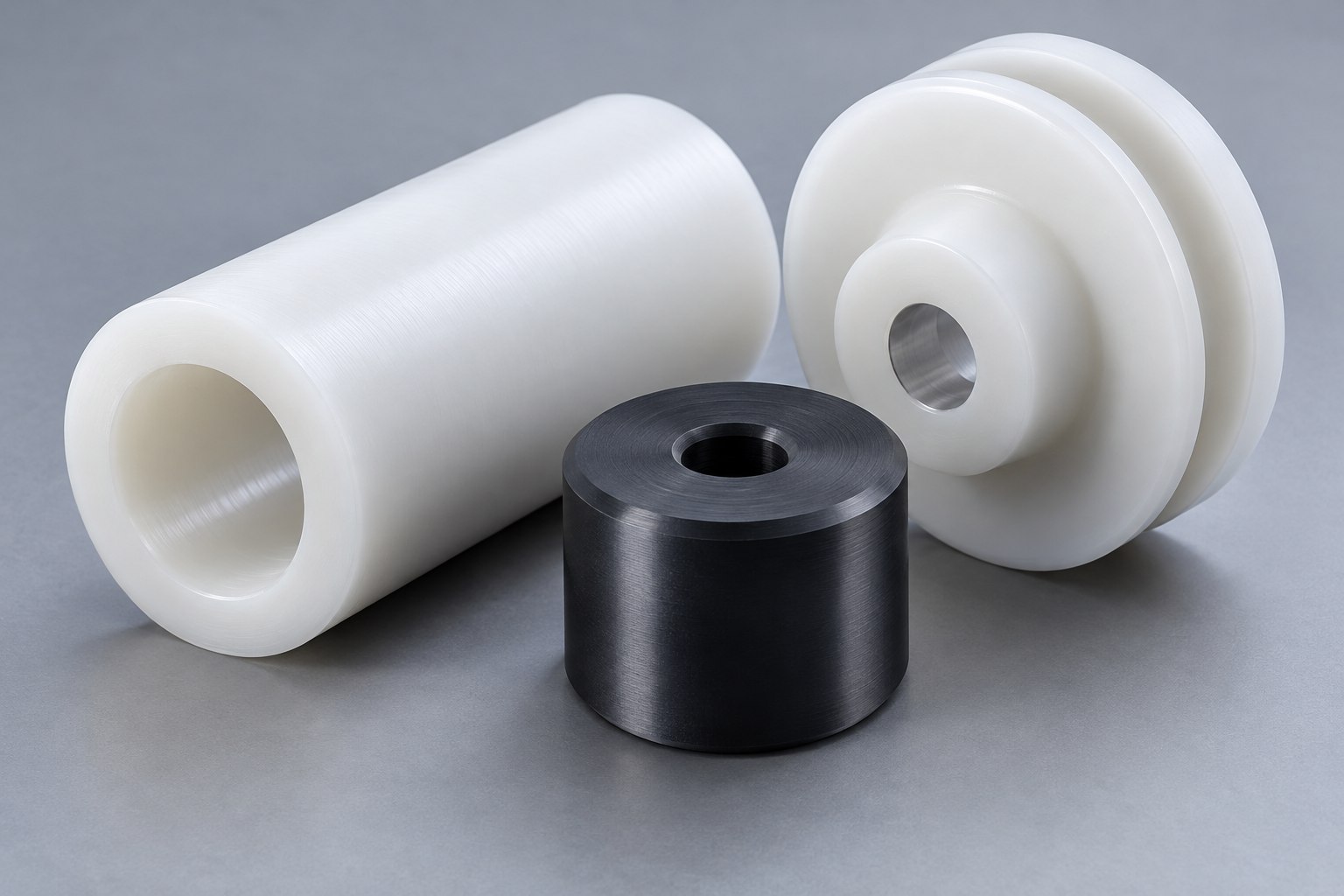 POM acetal conveyor rollers, hollow rollers and precision plastic wheels